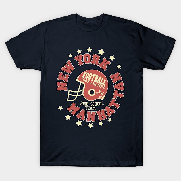 New York Manhattan - American football T-Shirt by Teefold